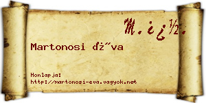 Martonosi Éva névjegykártya