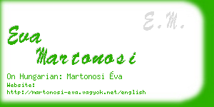 eva martonosi business card