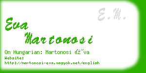 eva martonosi business card